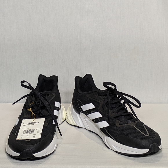 NEW adidas Womens X9000L2 Running Shoe black/white striped Sz 12 - Picture 2 of 4